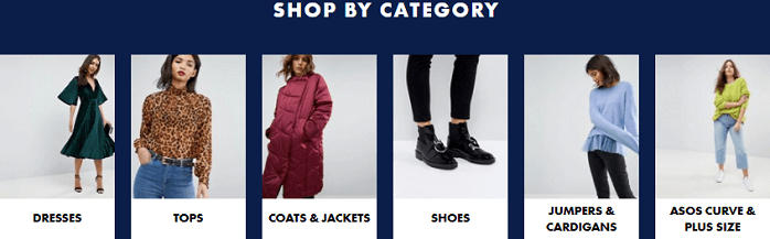 Shop by Asos Category