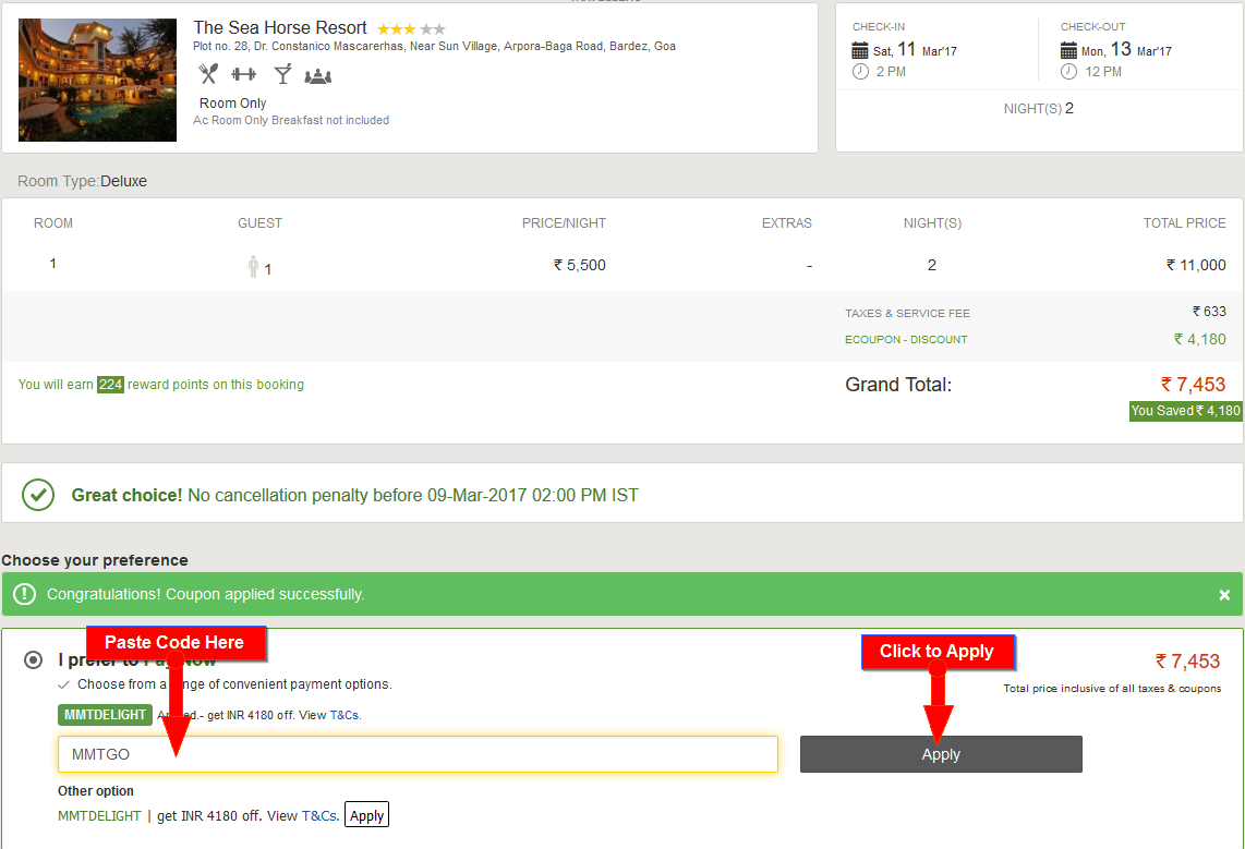 Makemytrip Discount Offers