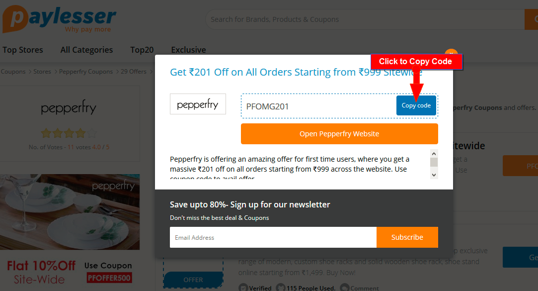 Pepperfry Coupon Code