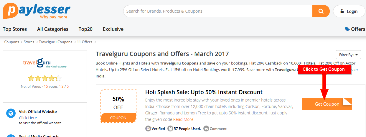 Travelguru Offers